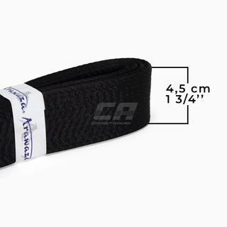 Ceinture noire Arawaza satin 44 mm