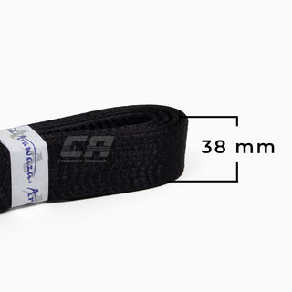 Ceinture noir Arawaza satin 38 mm