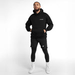 Felpa Boxraw We Don't Play Boxing oversize con cappuccio Nero-Combat Arena