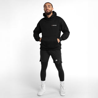 Felpa Boxraw We Don't Play Boxing oversize con cappuccio Nero-Combat Arena