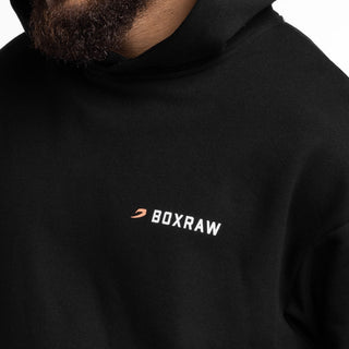 Felpa Boxraw We Don't Play Boxing oversize con cappuccio Nero-Combat Arena