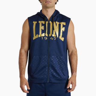 Felpa smanicata con cappuccio Leone DNA ABX720 Blu-Combat Arena