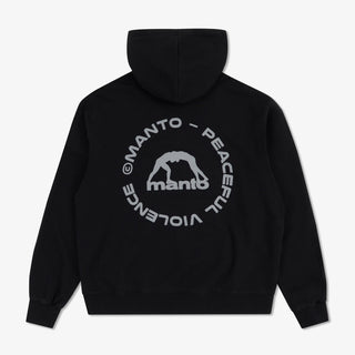 Sweat Manto Label 25 Oversize avec capuche Noir
