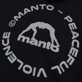 Sweat Manto Label 25 Oversize avec capuche Noir