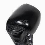 Gants de boxe Cleto Reyes Professionnel CB2 Noir-Argent avec lacets