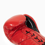 Gants de boxe Cleto Reyes Professional CB2 Rouge-Noir avec lacets