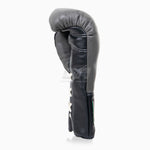 Gants de boxe Di Nardo avec lacets 16 Oz Gris-noir