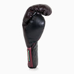 Bokshandschoenen Di Nardo met veters Bourgondisch Zwart