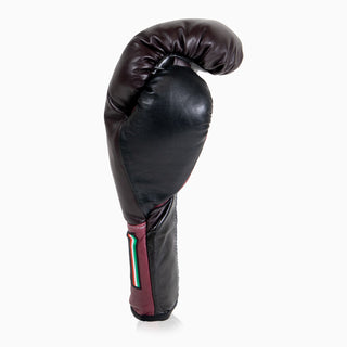 Bokshandschoenen Di Nardo met veters Bourgondisch Zwart