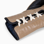 Bokshandschoenen Di Nardo met veters Zwart-Beige 12 oz