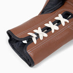 Bokshandschoenen Di Nardo met veters Zwart-Bruin 16 oz