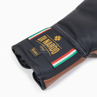 Bokshandschoenen Di Nardo met veters Zwart-Bruin 16 oz