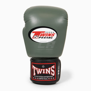 Gants de Muay Thai Twins Special BGVL4 Noir-vert-blanc