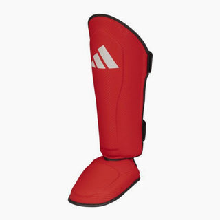 Protège-tibias avec parapet Adidas Pro Kickboxing WAKO Rouge-blanc