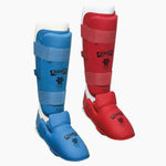 Protège-tibias Karate Kumite Itaki avec protège-pieds FIJLKAM art.413FIJ