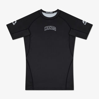 Rashguard Manto Ranked 25 maniche corte Nero-Combat Arena