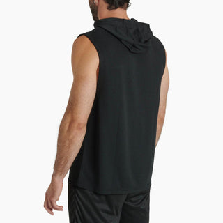 Mouwloos vest met capuchon Leone Logo ABX120 Zwart