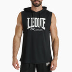 Mouwloos vest met capuchon Leone Logo ABX120 Zwart