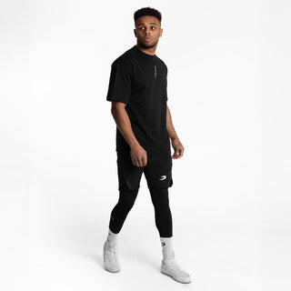 T-shirt Boxraw Lineal Oversize Nero-Combat Arena