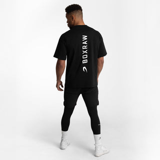 T-shirt Boxraw Lineal Oversize Nero-Combat Arena