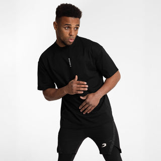 T-shirt Boxraw Lineal Oversize Nero-Combat Arena