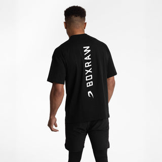 T-shirt Boxraw Lineal Oversize Nero-Combat Arena