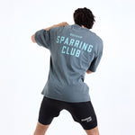 T-shirt Boxraw Sparring Club Oversize Grigio-Combat Arena