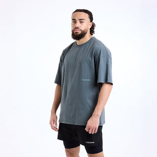 T-shirt Boxraw Sparring Club Oversize Grigio-Combat Arena
