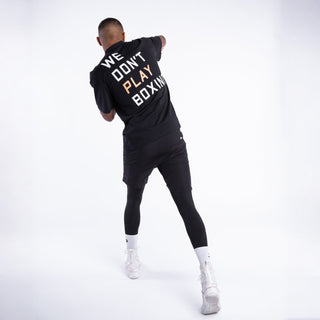 T-shirt Boxraw We Don't Play Boxing Oversize Nero-Combat Arena