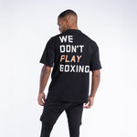 T-shirt Boxraw We Don't Play Boxing Oversize Nero-Combat Arena