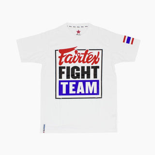 T-shirt Fairtex Fight Team TST51 Bianco-blu-Combat Arena