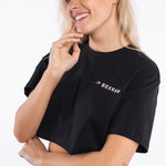 T-shirt donna Boxraw We Don't Play Boxing Crop Nero-Combat Arena