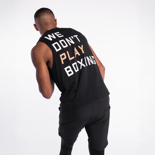T-shirt smanicata Boxraw We Don't Play Boxing Nero-Combat Arena