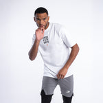 T-shirt Boxraw HRDR FSTR SMTR Oversize Blanc