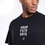 T-shirt Boxraw HRDR FSTR SMTR Oversize Noir