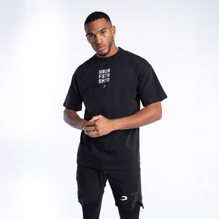 T-shirt Boxraw HRDR FSTR SMTR Oversize Noir