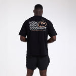 T-shirt Boxraw Hook Right Goodnight Oversize Nero-Combat Arena