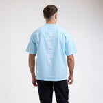 T-shirt Boxraw Lineal Oversize Bleu