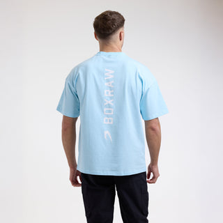 T-shirt Boxraw Lineal Oversize Bleu