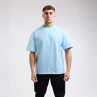 T-shirt Boxraw Lineal Oversize Bleu