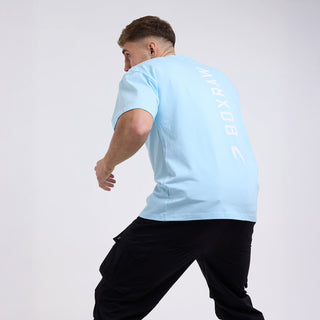 T-shirt Boxraw Lineal Oversize Bleu