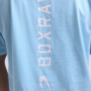 T-shirt Boxraw Lineal Oversize Bleu