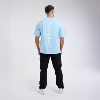 T-shirt Boxraw Lineal Oversize Bleu