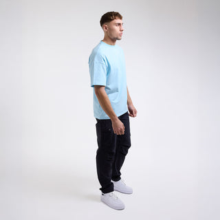 T-shirt Boxraw Lineal Oversize Bleu