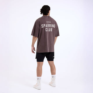 T-shirt Boxraw Sparring Club Oversize Marron