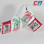 Gants de boxe Cleto Reyes Professionnel CB2 Blanc-rouge Mexican avec lacets