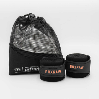Bendaggi fasce mani Boxraw We Don't Play Boxing 4,5 metri Nero-Combat Arena