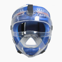 Helm met vizier Masters WAKO Blauw-Combat Arena