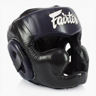 Caschetto Fairtex Diagonal Vision Sparring HG13 Zwart-blauw 