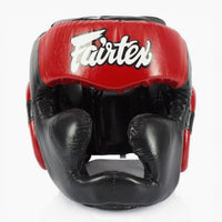 Casque Fairtex Diagonal Vision Sparring HG13 Noir-rouge 